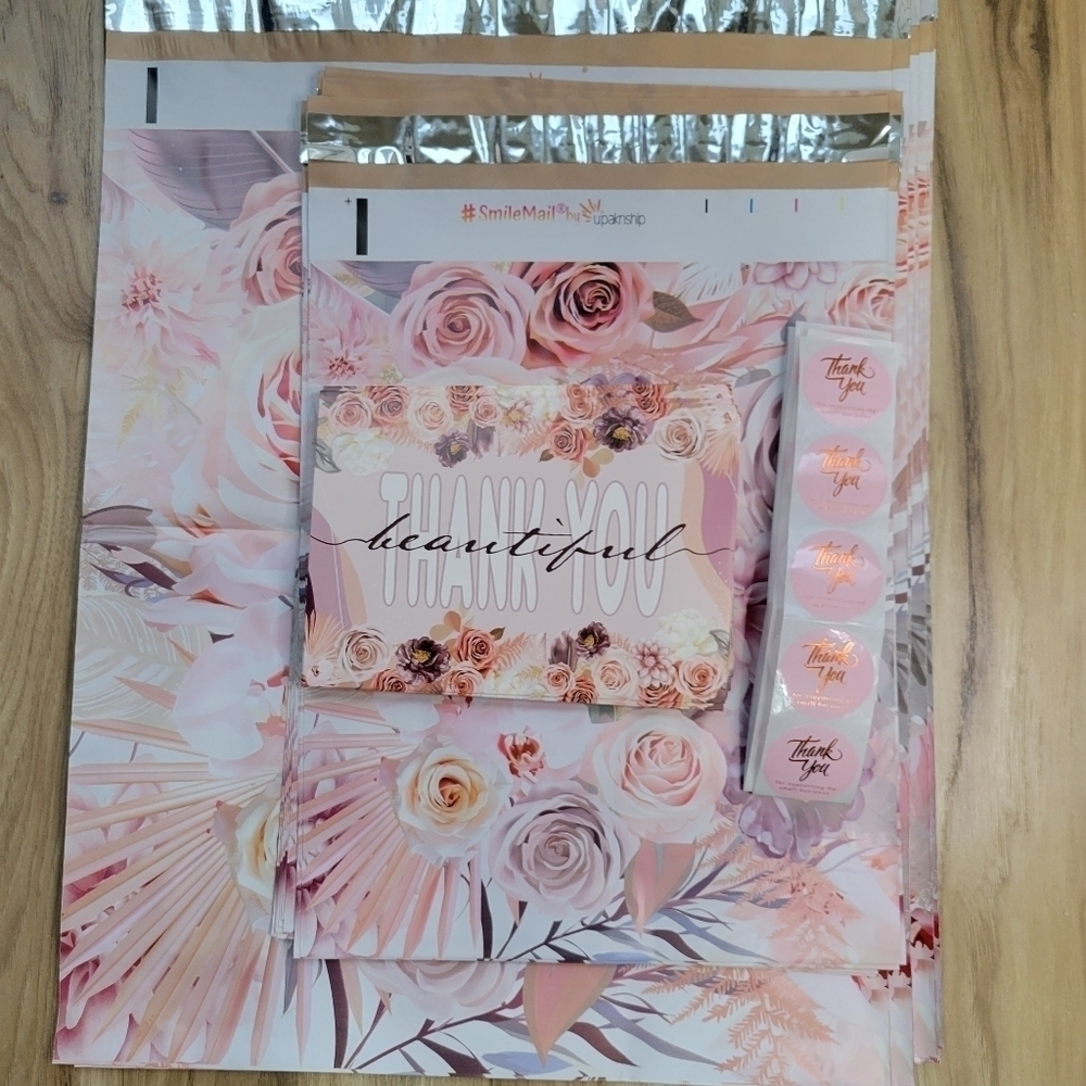 30 BOHO FLORAL THEMED POLYMAILER BUNDLE•30 PACK - Picture 6 of 9
